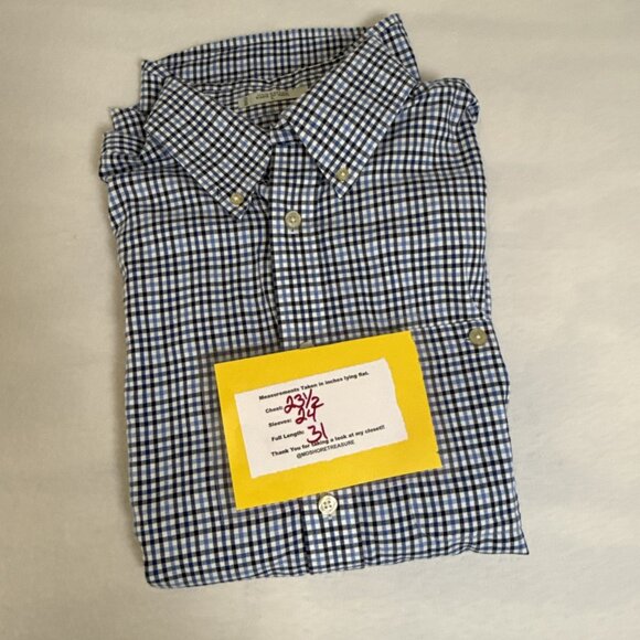 Orvis Signature Collection Shirt Mens L White Blue Black Long Sleeve Plaid - Picture 7 of 7
